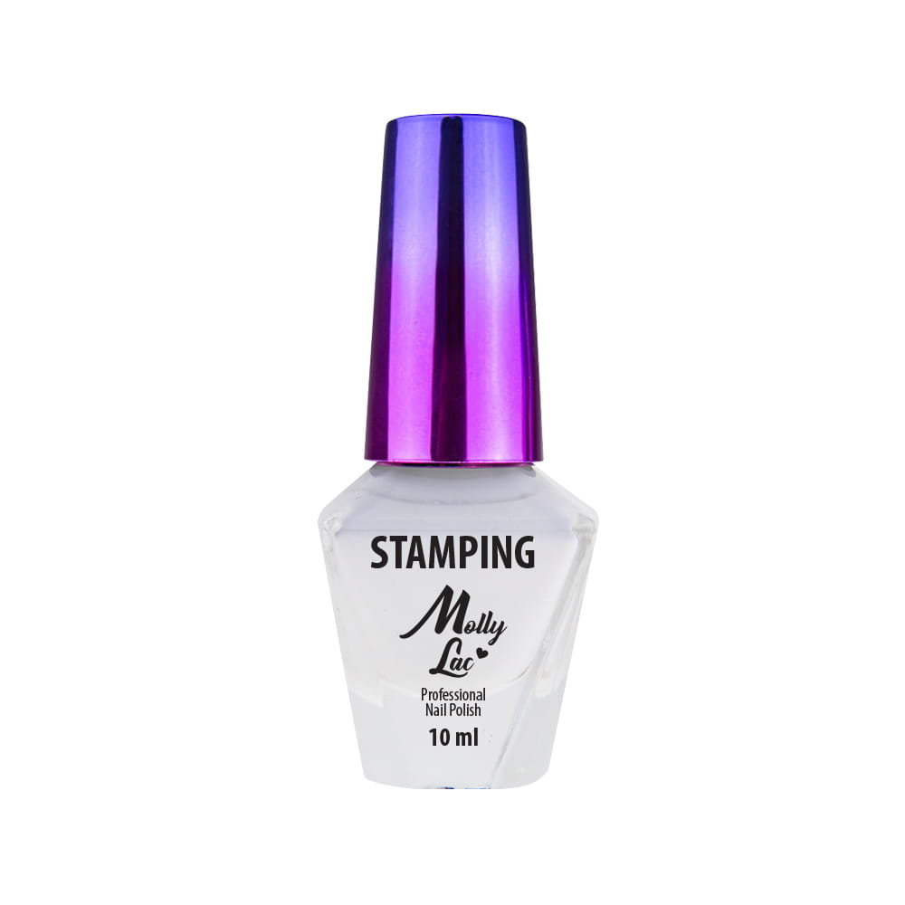 Molly Lac Lakier do stempli stamping Biały 10ml