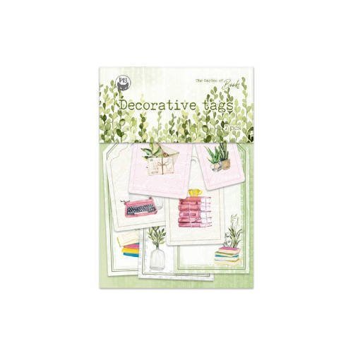Ozdobne tagi z papieru Garden of books - 03
