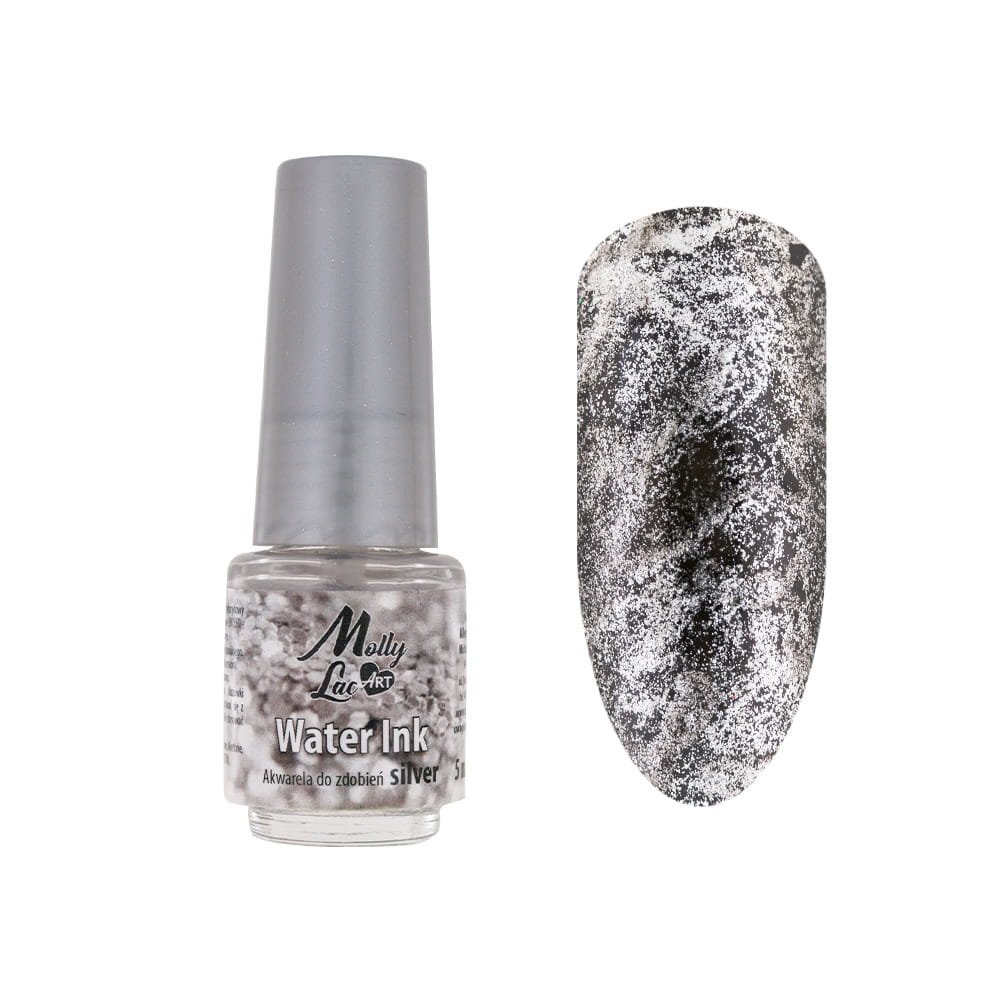 Water Ink Atrament Metaliczny Do Paznokci Silver