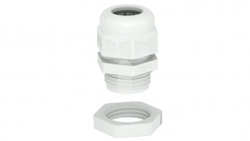 Dławik kablowy z przeciwnakrętką PG9 PA jasnoszary RAL 7035 V-TEC PG9+ LGR 2024657