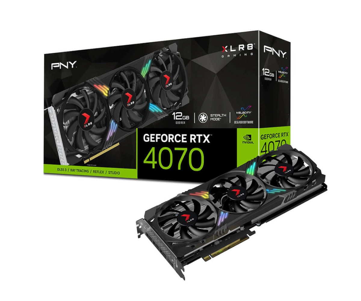 PNY GeForce RTX 4070 XLR8 Gaming VERTO EPIC-X RGB 12GB GDDR6X DLSS 3