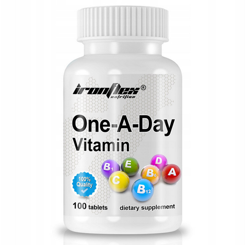 IRONFLEX Vitamin One-A-Day  [ 100tabs ] - IronFlex - Zestaw Witamin i Minerałów - Multiwitamina