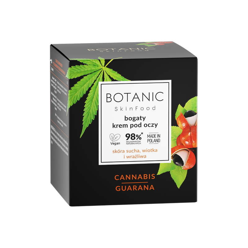 Botanic, Skinfood, Krem pod oczy cannabis guarana, 30 ml