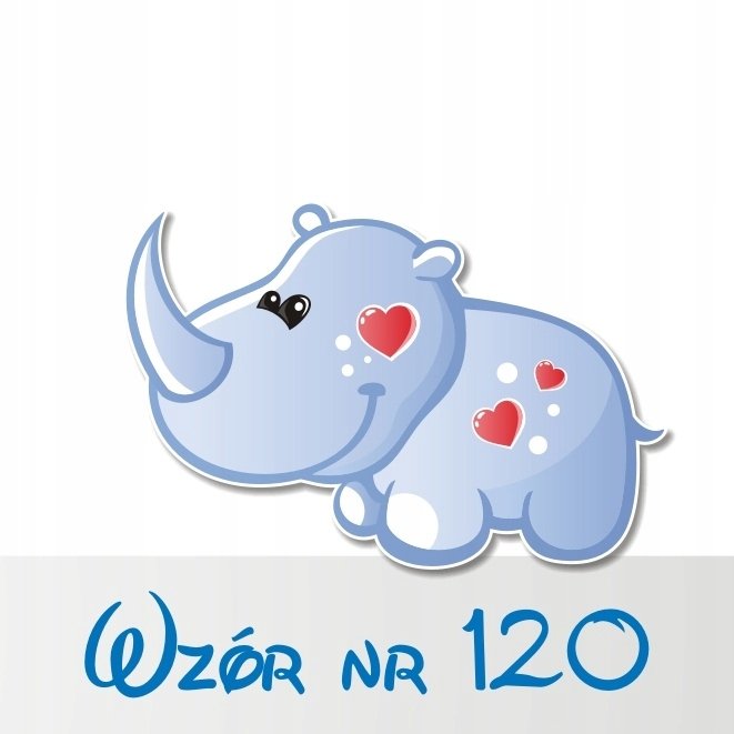 Naklejka na ścianę 50cm Nosorożec 120, 50x34 cm