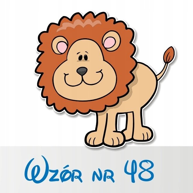 Naklejka na ścianę 50cm Lew 48, 50x49 cm