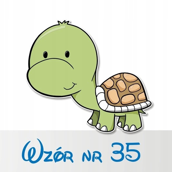 Naklejka na ścianę 50cm Żółwik 35, 50x45 cm