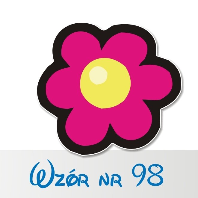 Naklejka na ścianę 50cm Kwiatuszek 98, 50x46 cm