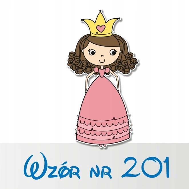 Naklejka na ścianę 50cm Księżniczka 201, 50x26 cm
