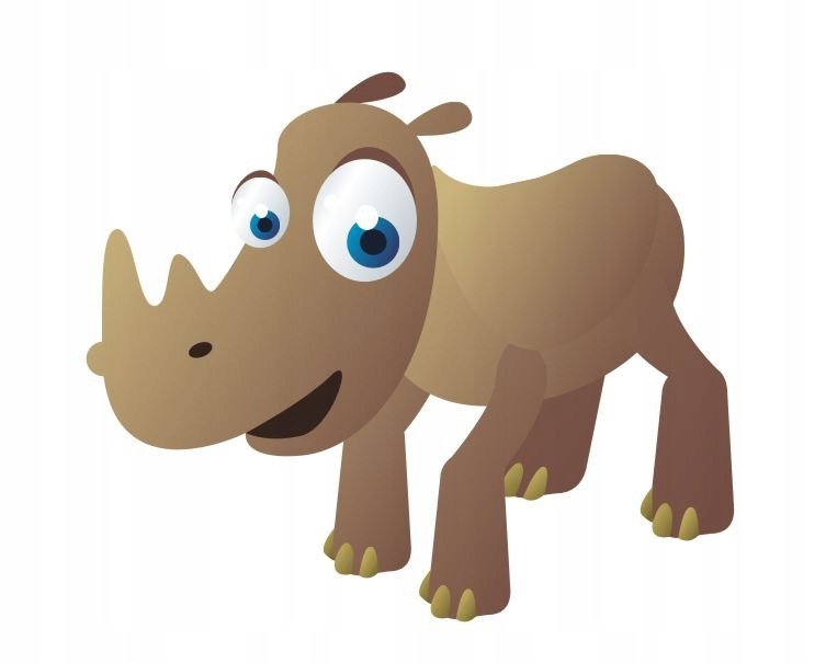 Naklejka na ścianę 50cm Nosorożec 376, 50x42 cm