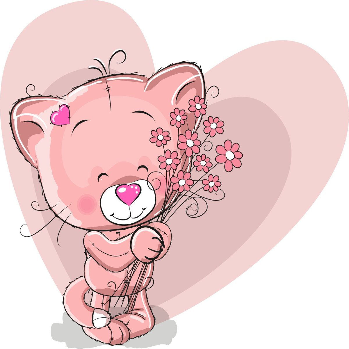 Naklejki ścienne dla dzieci mat Kotek 48, 100x100 cm