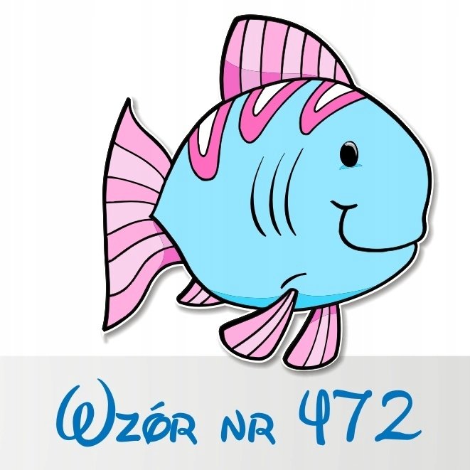 Naklejka na ścianę 50cm Rybka 472, 50x46 cm