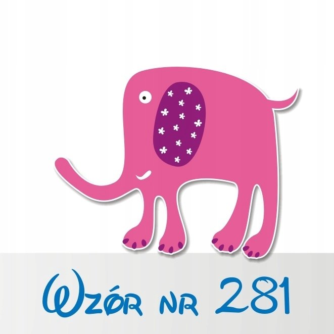 Naklejka na ścianę 50cm Słonik 281, 50x39 cm