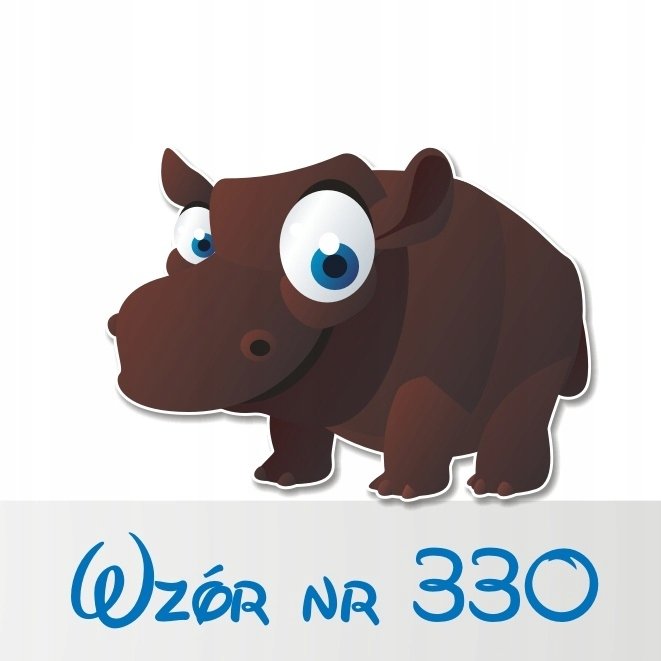 Naklejka na ścianę 50cm Hipopotam 330, 50x36 cm