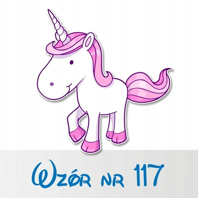 Naklejka na ścianę 50cm Jednorożec 117, 50x47 cm