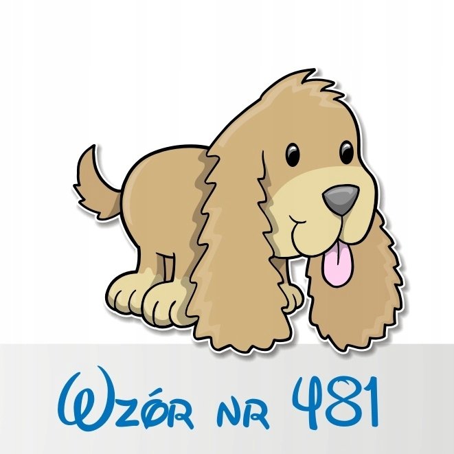 Naklejka na ścianę 50cm Piesek 481, 50x43 cm