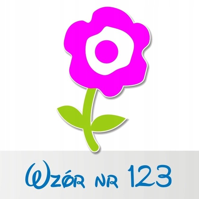 Naklejka na ścianę 50cm Kwiatuszek 123, 50x32 cm