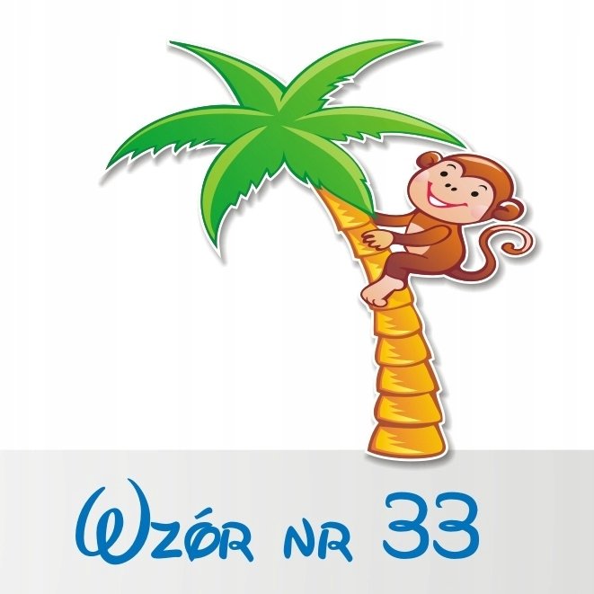 Naklejka na ścianę 50cm Małpka na palmie 33, 50x50 cm