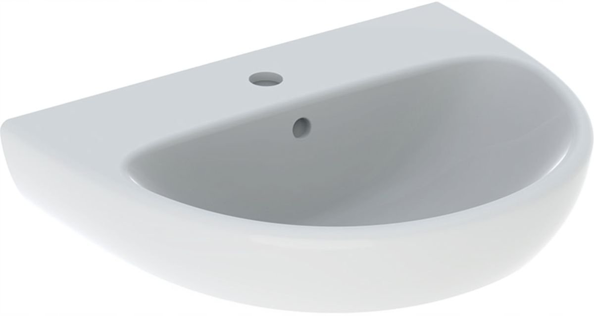 Umywalka Selnova B55 cm, H18 cm, T44 cm, z przelewem, z otworem na baterię