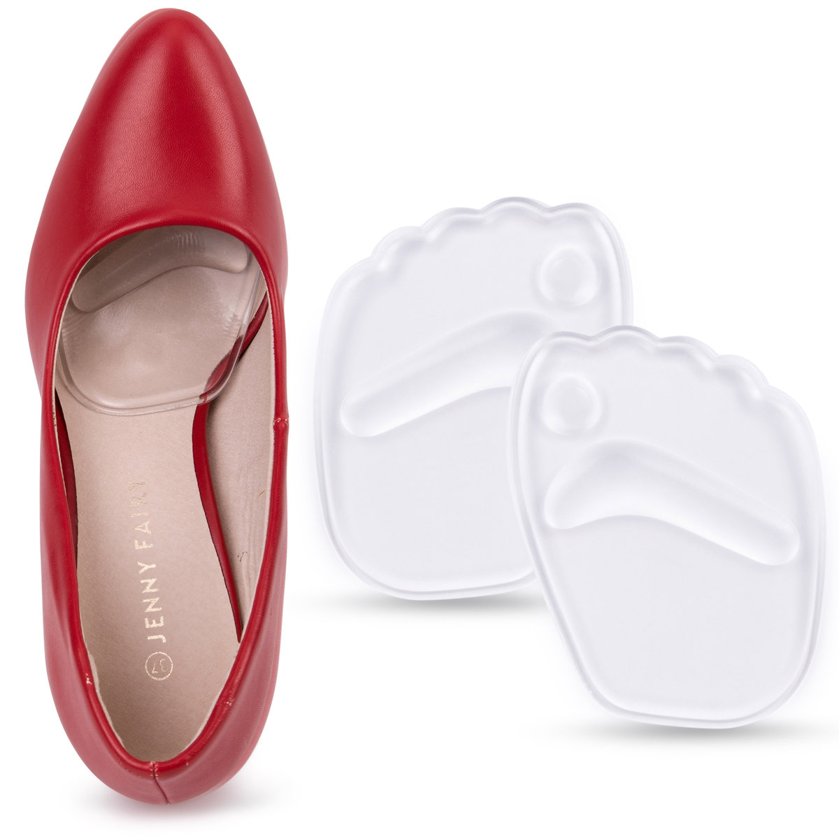 Żelowe wkładki butów obcasie szpilek silikonowe