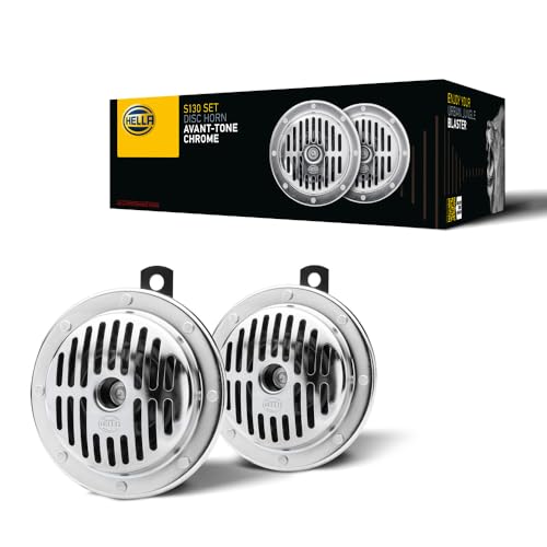 HELLA Klakson - PERFORMANCE HORN S130 SET - 12V - 118dB(A) - Przedział częstotliwości: 280/380Hz - Sygnał niski/Sygnał wysoki - elektryczny - Ilość: 2 - 3CB 004 811-091
