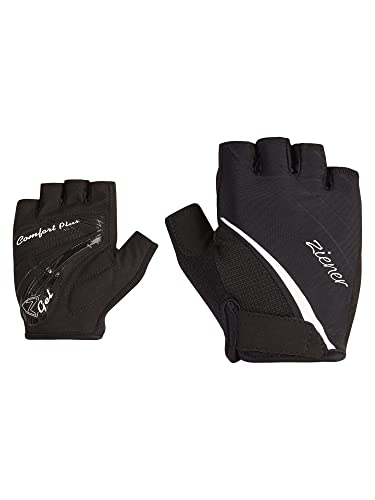 Ziener Damskie rękawiczki rowerowe Carda do jazdy na rowerze górskim, krótkie palce, oddychające, amortyzujące, czarne, 8