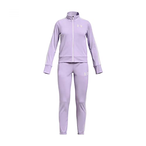 Under Armour Girls Two Piece Sets Girls' Ua Knit Track Suit, Nebula Purple, 1363380-515, YSM