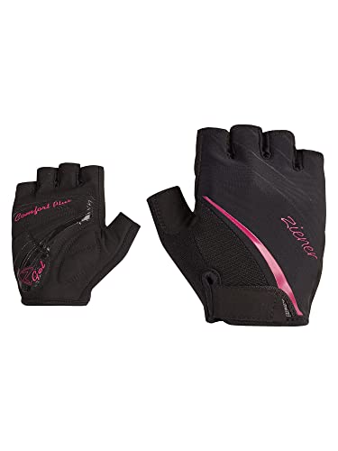 Ziener Damskie rękawiczki rowerowe Carda do jazdy na rowerze górskim, krótkie palce, oddychające, amortyzujące, Light Plum, 6,5