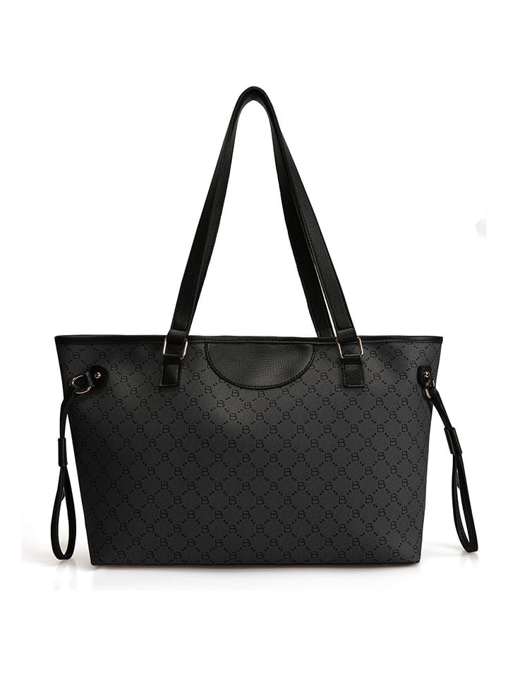 Lucky Bees Shopper bag w kolorze szaro-czarnym - 50 x 28 x 15 cm