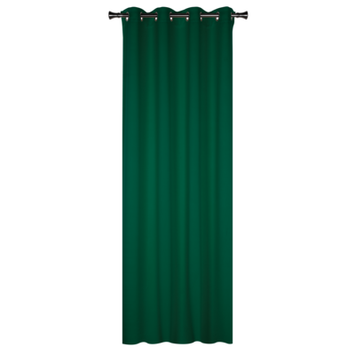 Zasłona z kółkami BLACKOUT 140 x 260 cm butelkowa zieleń