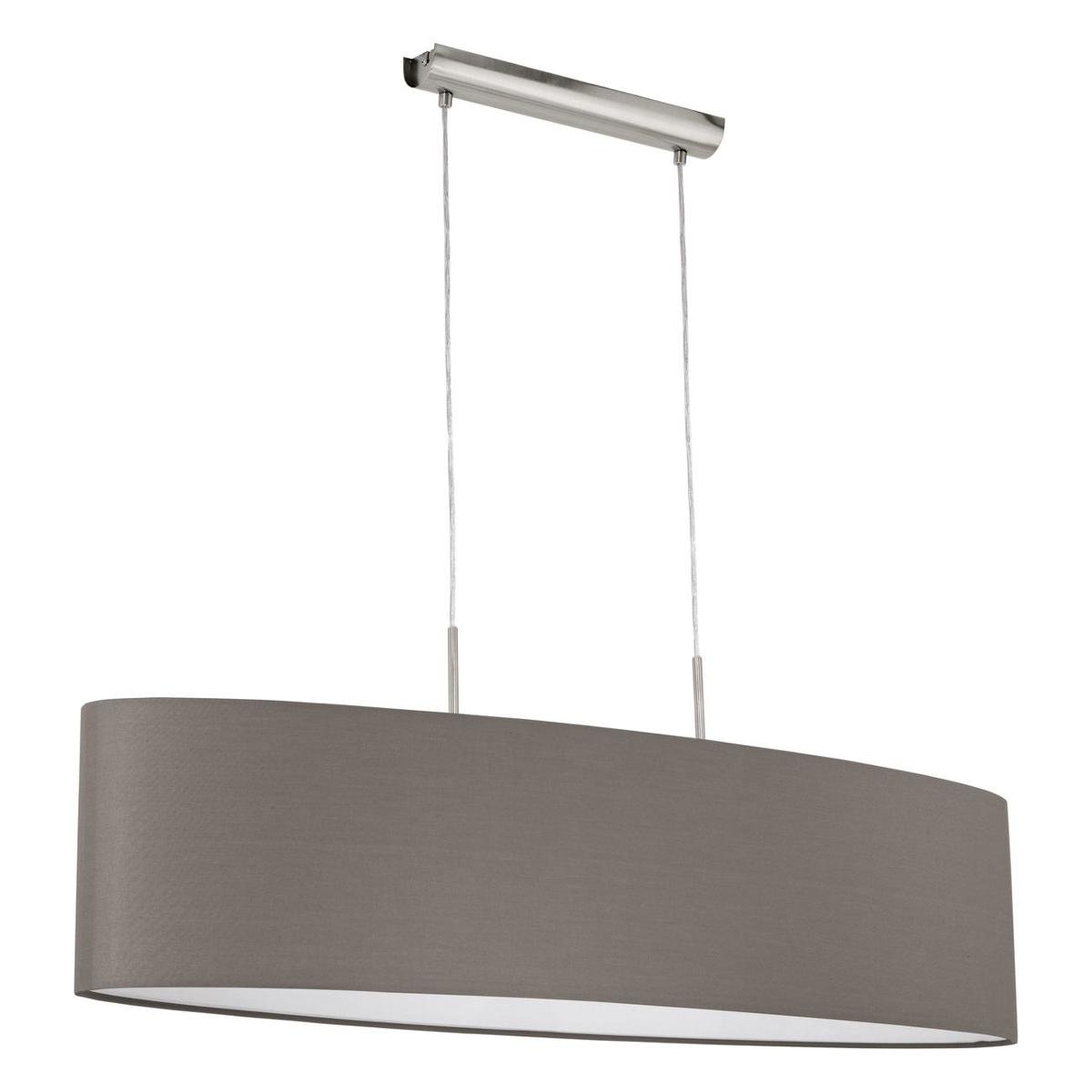 Eglo LAMPA wisząca PASTERI 31587 abażurowy Żyrandol do salonu IP20 owalna Nikiel