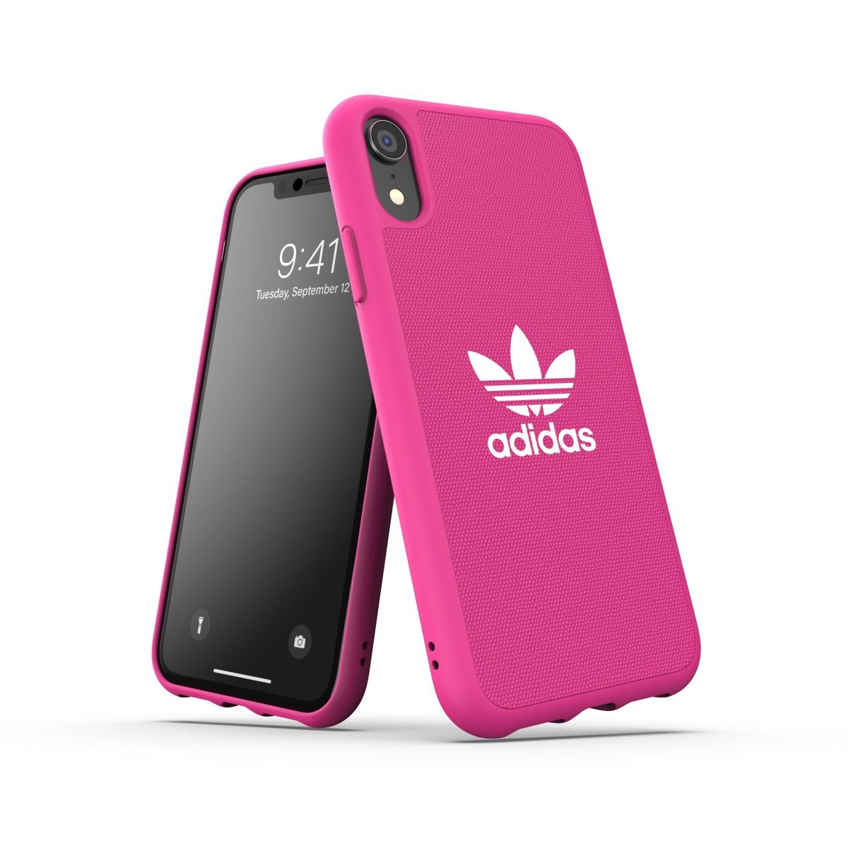 Adidas Oryginalne etui ochronne do iPhone XR Fabric Molded Shock Pink 8718846065191