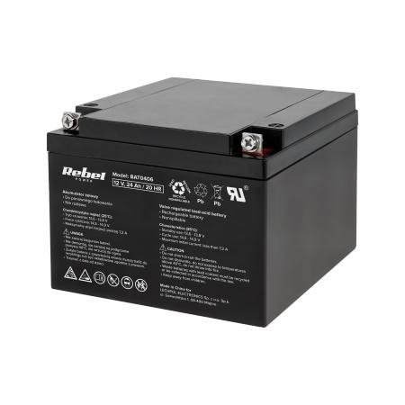 Rebel Akumulator żelowy 12V 24Ah Rebel BAT0406