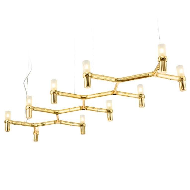 Zdjęcia - Żyrandol / lampa Lampa wisząca nad wyspę Candles ST-8043-10 GOLD Step świecznikowa złota