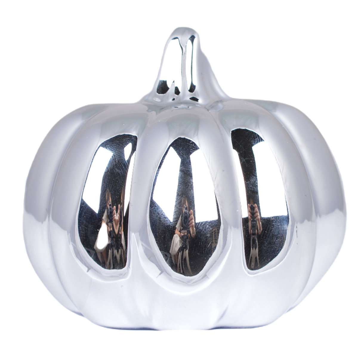 EWAX, Ceramiczna dynia, srebrna, mała display