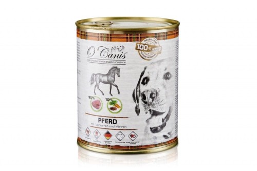 konserwa dla psa, Konina z warzywami i siemieniem 800g