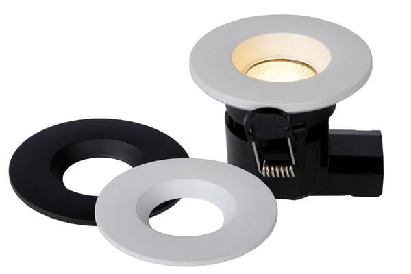 Lucide BINKY LED Czarny | Biały DIM ściemnialne 6,5W IP65 Oczko łazienkowe sufitowe 22973/06/99