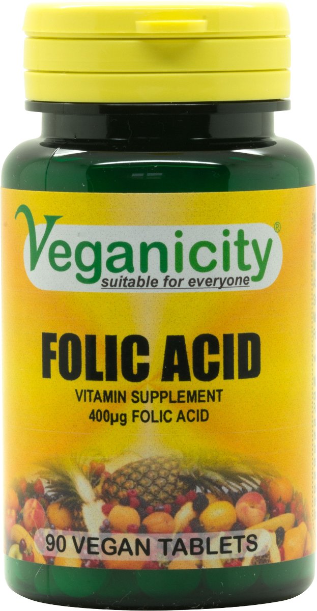 Veganicity, Kwas foliowy 400 mcg, 90 tabl.
