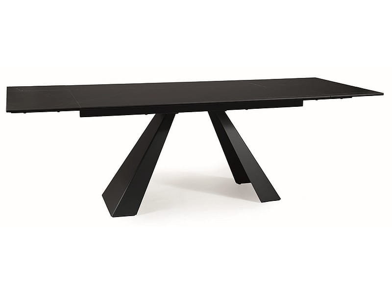 Stół rozkładany SALVADORE CERAMIC (160-240)x90 czarny/czarny mat