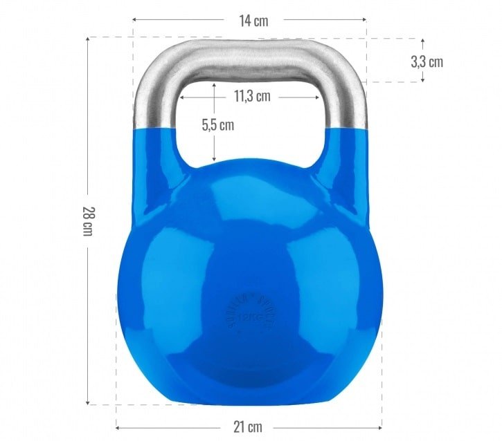 Axer Gorilla Sports kettlebell, 8-40 kg, stal odważnik kulowy nadający się do zawodów sportowych, 12 kg 100557-00030-0017