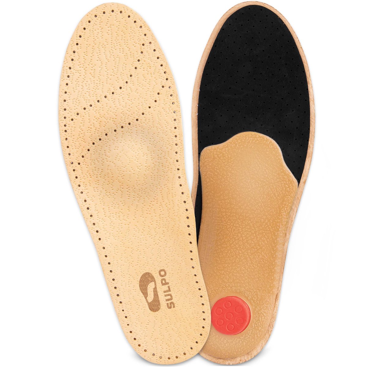 Wkładki do butów ortopedyczne płaskostopie skóra 45