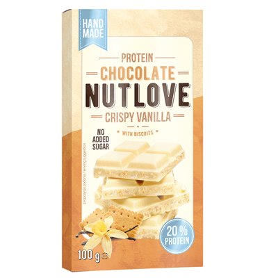 ALLNUTRITION PROTEIN CHOCOLATE NUTLOVE CRISPY VANILLA WITH BISCUITS 100G