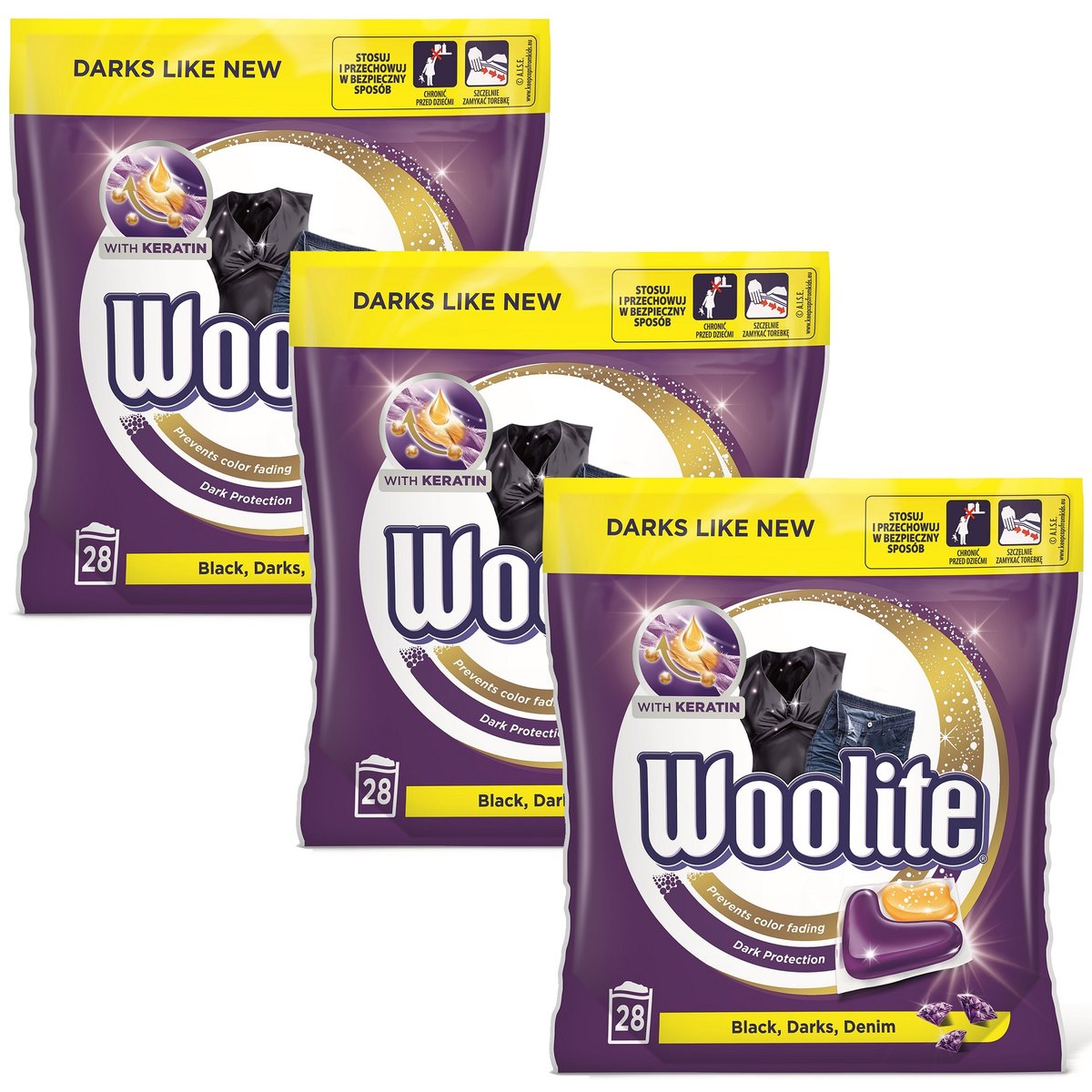 Woolite Kapsułki do Prania Care Dark Color 84 szt