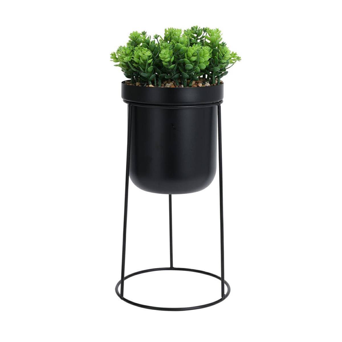 Roślina sztuczna w czarnej donicy 38 cm na stojaku