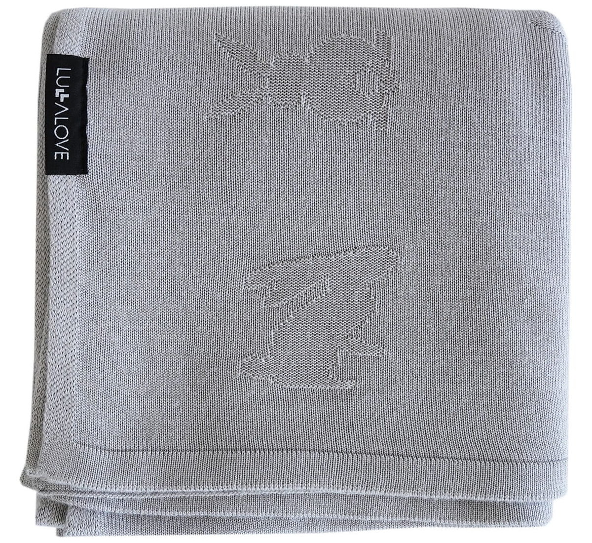 Kocyk Dla Niemowląt Lekki Bambusowy 80X100 Cm Króliczki Szary Lullalove