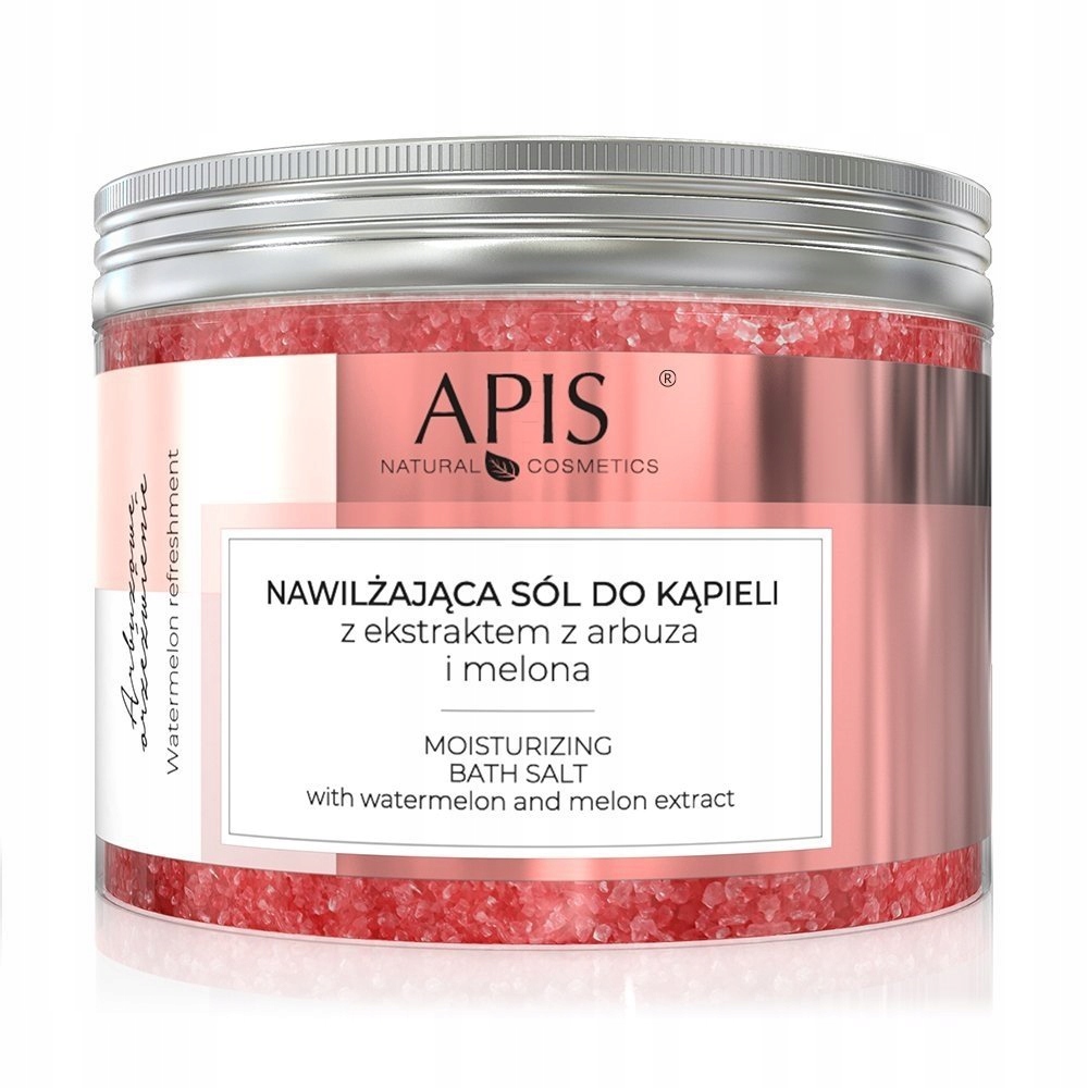 APIS NATURAL COSMETICS APIS, Sól do kąpieli nawilżająca z ekstraktem z arbuza i melona, 650 g