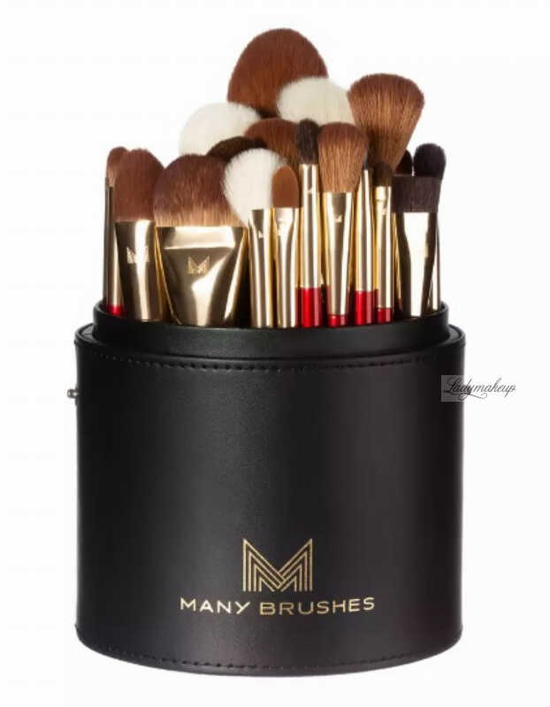 Many Beauty - Many Brushes Premium - Zestaw 27 profesjonalnych pędzli do makijażu w tubie + gąbeczka