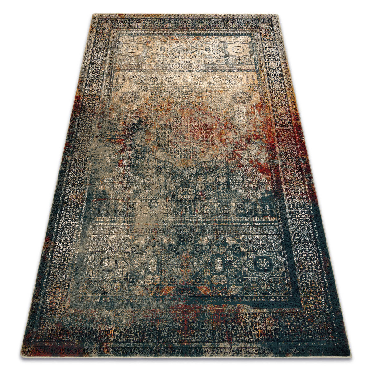 Dywan wełniany SUPERIOR MAMLUK orientalny vintage szmaragd, 200x300 cm