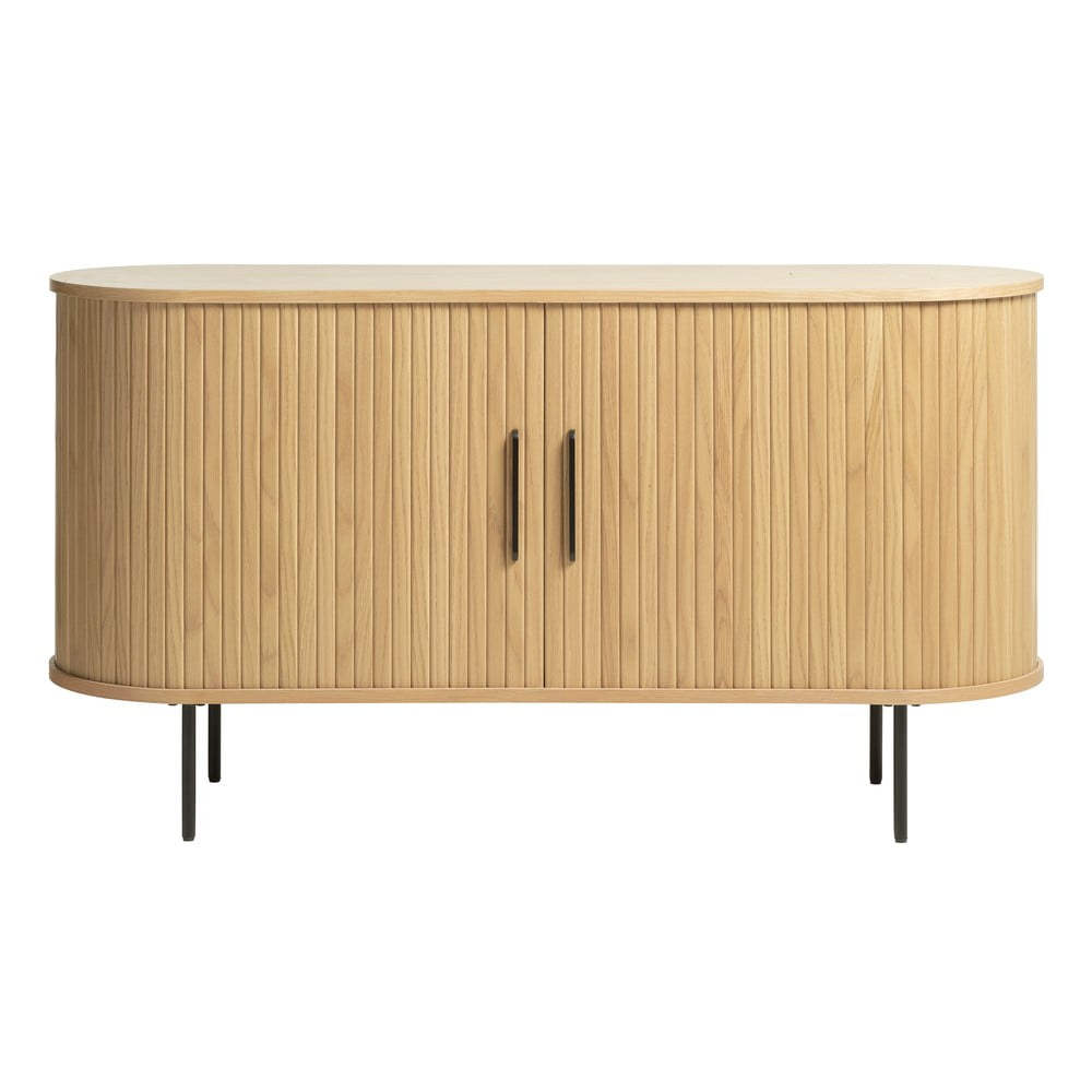 Niska komoda w dekorze dębu 140x76 cm Nola – Unique Furniture