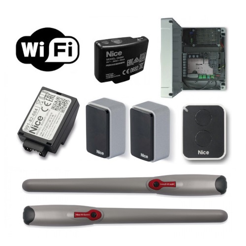 Nice Zestaw Wingo WG3524HS HI-SPEED 24V ERA ONE + BIDI WIFI do bram skrzydłowych o długości skrzydła do 3 m i ciężarze do 200 kg