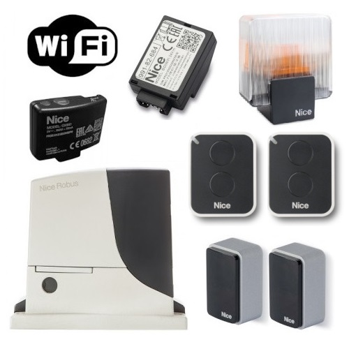 Nice Zestaw ROBUS 600 ERA ONE EXTENDED + BIDI WIFI do bram przesuwnych do 600 kg